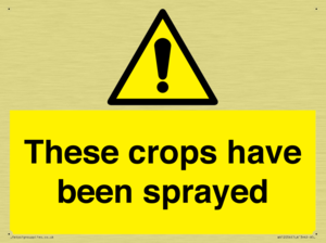These crops have been sprayed